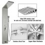 VEVOR 5 in 1 Shower Tower Panel fashion Stainless Steel with shower screen Bathroom electric shower (Silver Matte)