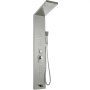 VEVOR 5 in1 Shower Panel Tower System Brushed Silver Stainless Steel Multi-Function Shower Panel with Spout Rainfall Waterfall Massage Jets Tub Spout Hand Shower for Home Hotel Resort Split Type