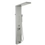 VEVOR Panel de ducha 5 en 1 Sistema de torre Panel de ducha multifunción de acero inoxidable plateado cepillado con caño Lluvia Cascada Chorros de masaje Caño para bañera Ducha de mano para el hogar Hotel Resort Tipo dividido