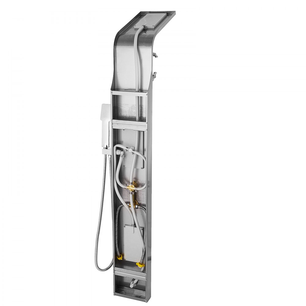 5 In 1 Shower Column Tower Panel With Twin Heads Reinforced Waterfall Bathroom