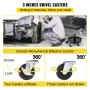 VEVOR Rolling Garage Stool 135KG Adjustable Mechanic Work Shop Seat w/Casters