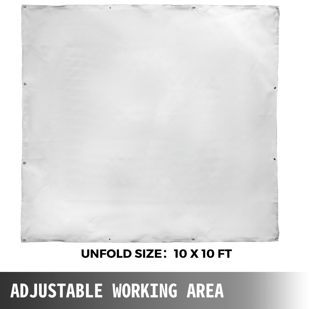 VEVOR welding blanket, 10x10 ft, adjustable working area.
