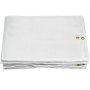 folded white VEVOR welding blanket with brass grommets, ready for heavy-duty use.