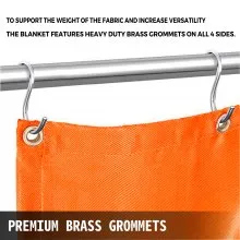 VEVOR Welding Blanket 10 x 10 FT Fiberglass Blanket Heavy-Duty Fire Retardant Blanket for Easy Hanging and Protection from Sparks & Splatters