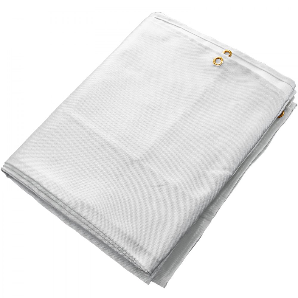 VEVOR 6 x 10 Ft Welding Blanket White Fiberglass Blanket Portable Fiberglass Fire Retardant Blanket Welding Mat Welding Fireproof Thermal Resistant Insulation With Carry Bag
