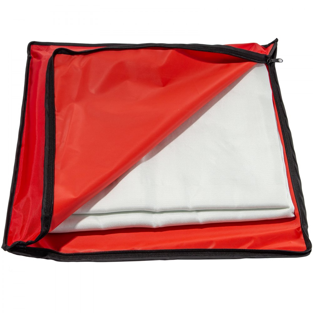VEVOR 6 x 10 Ft Welding Blanket White Fiberglass Blanket Portable Fiberglass Fire Retardant Blanket Welding Mat Welding Fireproof Thermal Resistant Insulation With Carry Bag
