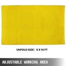 VEVOR 6 x 10 Ft Welding Blanket Gold Fiberglass Blanket Portable Fiberglass Fire Retardant Blanket Welding Mat Welding Fireproof Thermal Resistant Insulation With Carry Bag