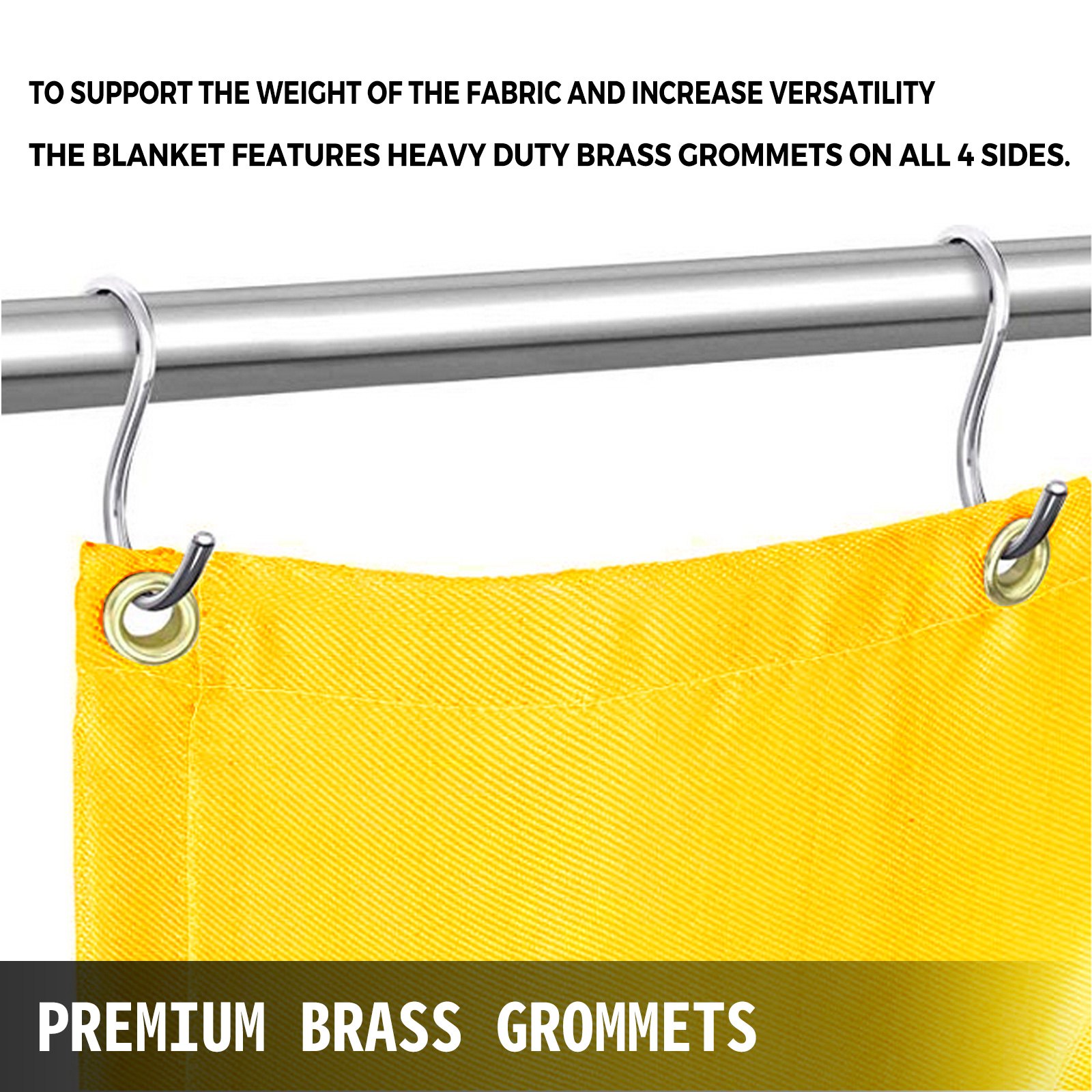 VEVOR welding blanket with premium brass grommets for enhanced durability and versatility.