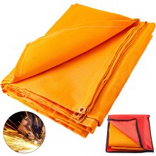Cobertor de soldagem VEVOR Cobertor de fibra de vidro de 6 x 10 pés Cobertor retardador de fogo resistente para fácil suspensão e proteção contra faíscas e respingos