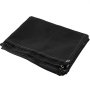 black folded VEVOR welding blanket with reinforced edges and brass grommets.