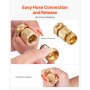 2 Set 3/4" Garden Hose Quick Connect Solid Brass Water Hose Fitting Female Male