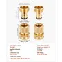 VEVOR - Conector rápido para manguera de jardín (macho y hembra de 3/4 de pulgada, 200 PSI, latón macizo, resistente), 2 juegos, antifugas, con juntas