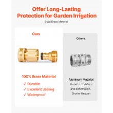2 Set 3/4" Garden Hose Quick Connect Solid Brass Water Hose Fitting Female Male