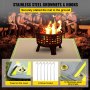 VEVOR Fire Pit Mat, 67\" x 60\" Fire Blanket, Fiberglass Welding Blanket, 3.3 lbs Fireproof Blanket, 1022°F Fire Retardant Blanket, Yellow Emergency Fire Blanket with 10 Steel Grommets & 6 Silver Hook