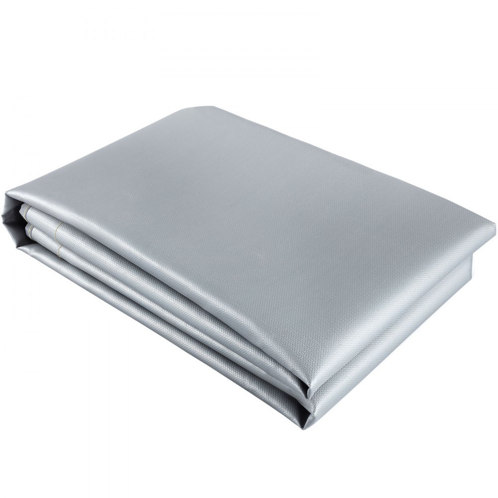 VEVOR Fire Blanket, 67" x 60" Fiberglass Welding Blanket, 3.3 lbs Fireproof Blanket, 1022 °F Fire Retardant Blanket, Gray Emergency Fire Blanket with 10 Stainless-Steel Grommets and 6 Silver Hooks