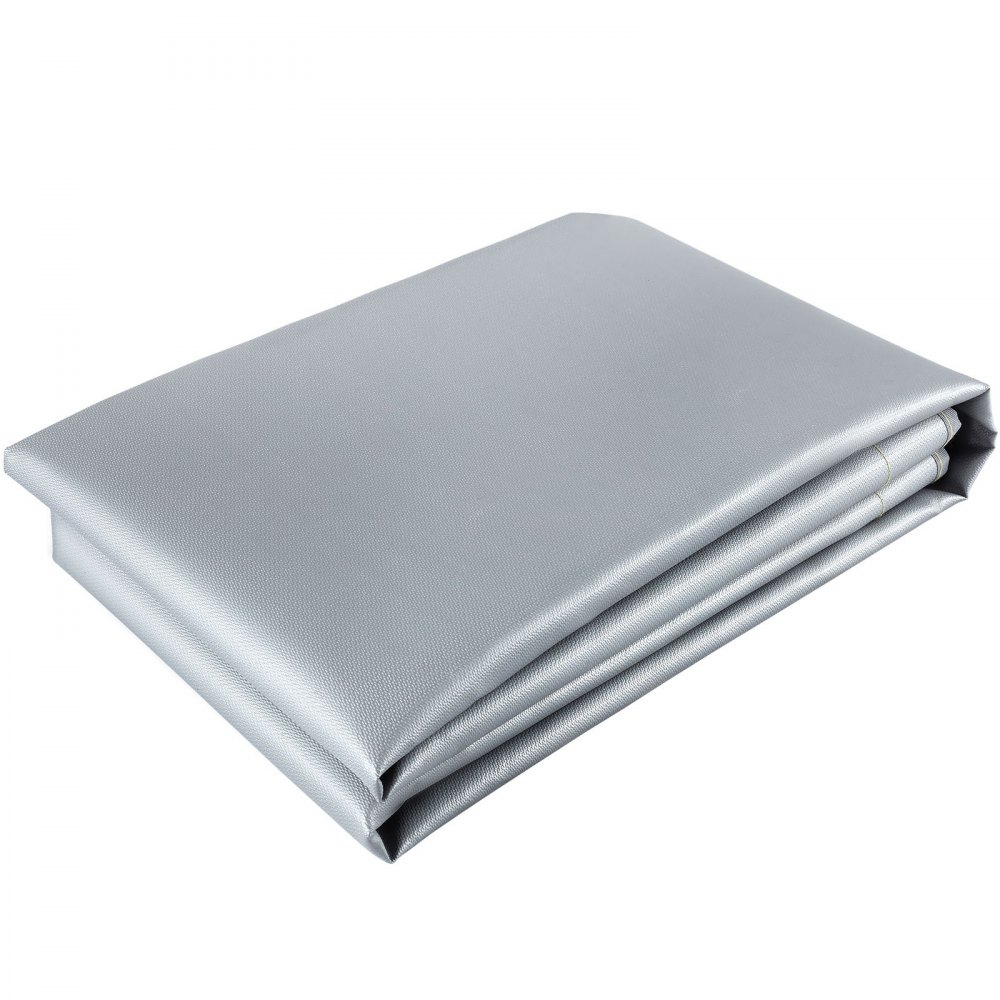 VEVOR Fire Blanket, 67" x 60" Fiberglass Welding Blanket, 3.3 lbs Fireproof Blanket, 1022 °F Fire Retardant Blanket, Gray Emergency Fire Blanket with 10 Stainless-Steel Grommets and 6 Silver Hooks