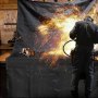 Protipožární deky VEVOR, balení 2 svářečských deek, protipožární deka 6" x 10", nehořlavá deka do 1022 °F, černé nouzové protipožární deky, sklolaminátová nehořlavá deka s 8 mosaznými průchodkami