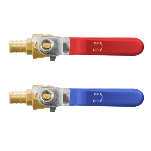 SUNGATOR 10-Pack 1/2" PEX Ball Valves - Brass Full Port, Quarter Turn, Lead-Free For Hot & Cold Water