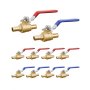 PEX Ball Valve 10 Pieces 1/2 in PEX Brass Ball Valve Full Port Brass Ball Valve