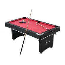 6 ft Billiards Table Portable Pool Tables Game Set Bule Cloth Adjustable Feet