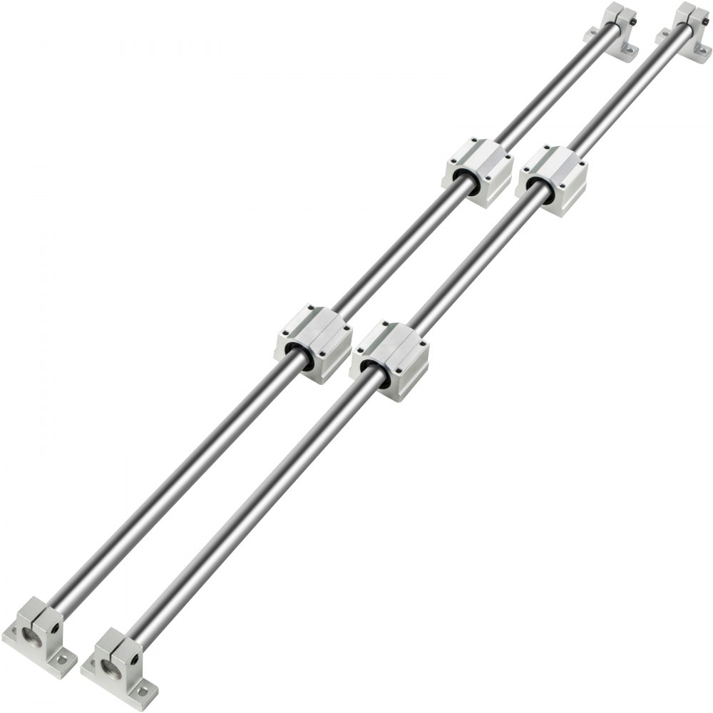 VEVOR Optical Axis 1200 mm Linear Rail Shaft Rod w/ Bearing Block Guide Support