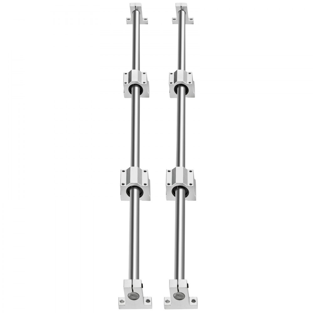 VEVOR Optical Axis 1200 mm Linear Rail Shaft Rod w/ Bearing Block Guide Support