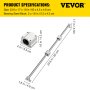 VEVOR 2x600mm Rails Linear Rail Shaft Rod Rail +4PCS SCS16UU Slide Bearing Block