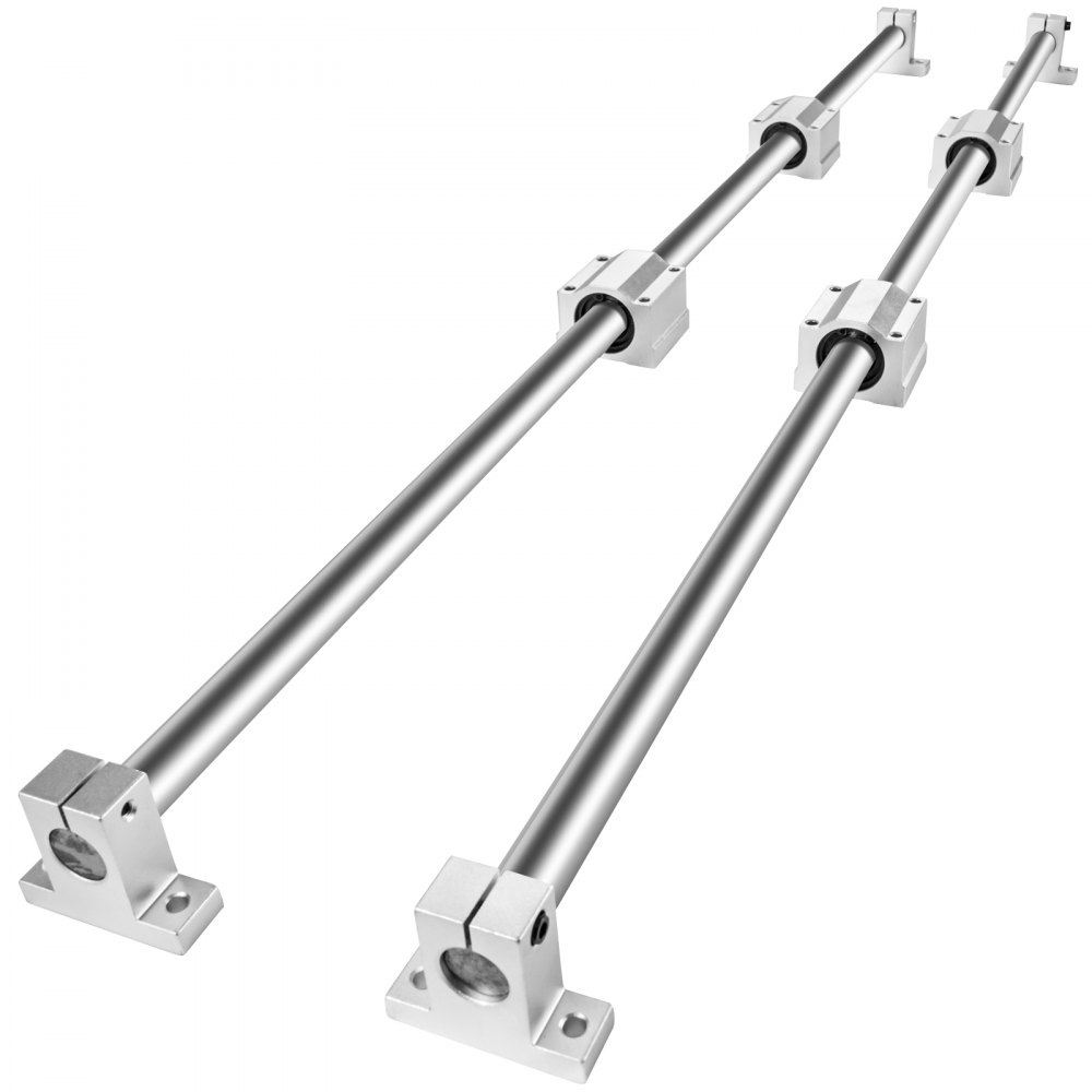 VEVOR linear rail slide with four sturdy bearing blocks and stainless steel rods.