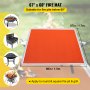 VEVOR fire pit mat, 67"x60", suitable for fire pits below 60", fits round & square.