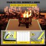 VEVOR Fire Pit Mat,67" x 60" Fire Blanket, Fiberglass Welding Blanket, 3.3 lbs Fireproof Blanket, 1022°F Fire Retardant Blanket,Emergency Fire Blanket with 10 Stainless-Steel Grommets & 6 Silver Hooks