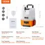 VEVOR Paint Sprayer, 1300W Electric Spray Paint Gun with Air Hose, 1300ml and 800 ml Containers, 5 Copper Nozzles, 150 Din HVLP Spray Gun for House Painting Home Interior and Exterior Walls, Fence