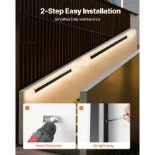 VEVOR Outdoor Wall Lights, 2 Pack, 31.5 Inch Long Strip Modern Exterior Wall Sconce Light Fixtures, 3000K Warm White, IP65 Waterproof Anti-Rust Outside Wall Mount Lighting, for House, Porch, Garage