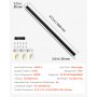 VEVOR Outdoor Wall Lights, 2 Pack, 1200 mm Long Strip Modern Exterior Wall Sconce Light Fixtures, 3000K Warm White, IP65 Waterproof Anti-Rust Outside Wall Mount Lighting, for House, Porch, Garage