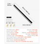 VEVOR Outdoor Wall Lights, 2 Pack, 1000 mm Long Strip Modern Exterior Wall Sconce Light Fixtures, 3000K Warm White, IP65 Waterproof Anti-Rust Outside Wall Mount Lighting, for House, Porch, Garage