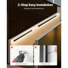VEVOR Outdoor Wall Lights, 2 Pack, 39.4 Inch Long Strip Modern Exterior Wall Sconce Light Fixtures, 3000K Warm White, IP65 Waterproof Anti-Rust Outside Wall Mount Lighting, for House, Porch, Garage