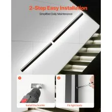 VEVOR Outdoor Wall Lights, 2 Pack, 59.1 Inch Long Strip Modern Exterior Wall Sconce Light Fixtures, 2700K-6000K, IP65 Waterproof Anti-Rust, Dimmable Outside Wall Mount Lighting, for House Porch Garage