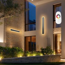 VEVOR Outdoor Wall Lights 2Pcs 23.6 in Long Strip Dimmable Modern Light Fixtures