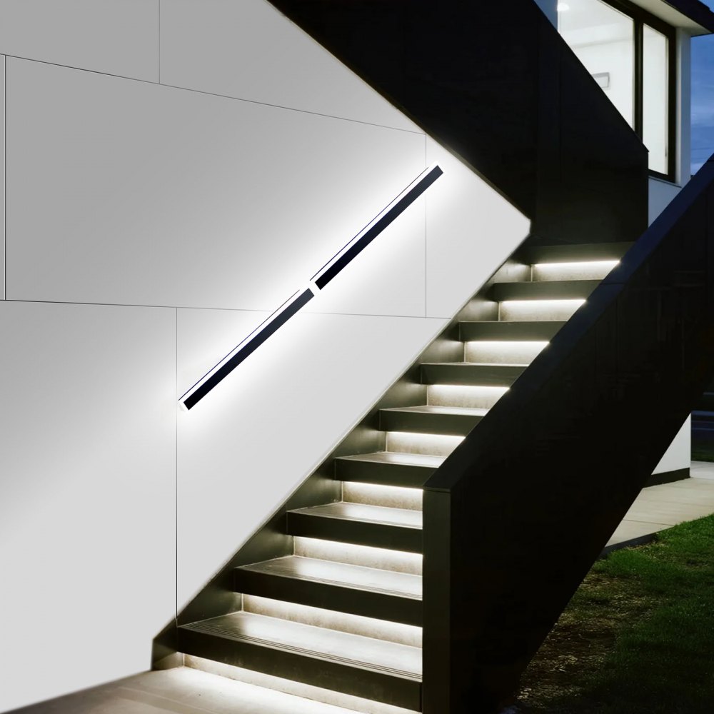 VEVOR Outdoor Wall Lights, 2 Pack, 1000 mm Long RGB Modern Exterior Wall Sconce Light Fixtures, 2700K-6000K, IP65 Waterproof Anti-Rust, Dimmable Outside Wall Mount Lighting, for House Porch Garage