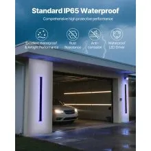 VEVOR Outdoor Wall Lights 2Pcs 39.4 in Long RGB Dimmable Modern Light Fixtures