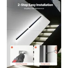 VEVOR Outdoor Wall Lights 2Pcs 39.4 in Long RGB Dimmable Modern Light Fixtures