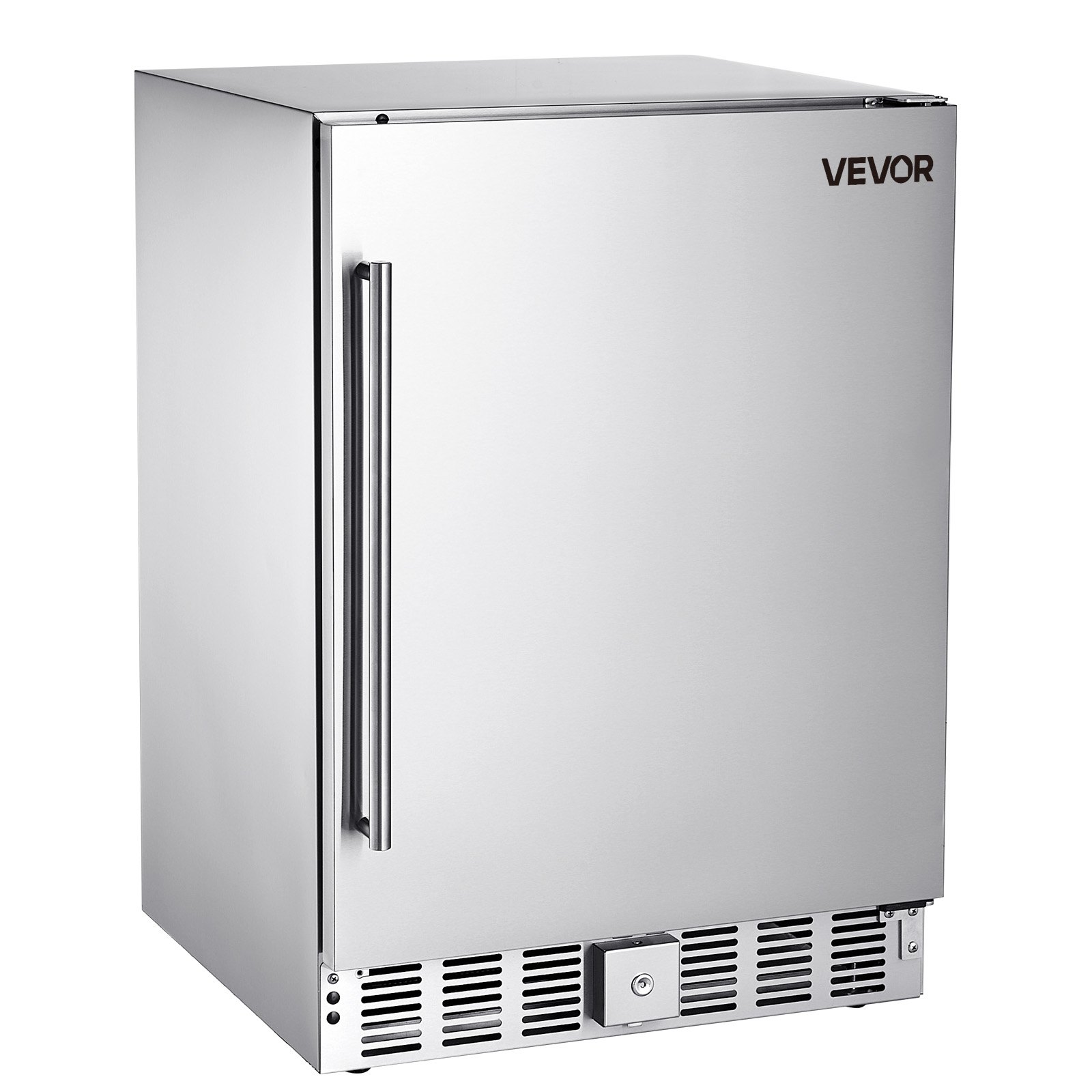 VEVOR 24-Inch Indoor/Outdoor Beverage Refrigerator, 150 QT Freestanding or Undercounter Beverage Fridge, 180 Cans Built-in Beer Fridge with Stainless Steel Body for Residential Home Bar Commercial Use