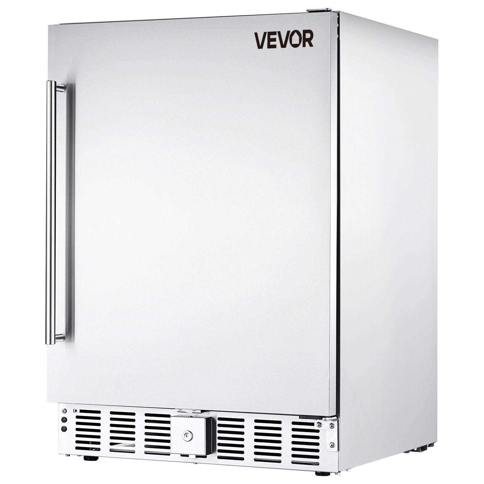 VEVOR 24-Inch Indoor/Outdoor Beverage Refrigerator, 150 QT Freestanding or Undercounter Beverage Fridge, 180 Cans Built-in Beer Fridge with Stainless Steel Body for Residential Home Bar Commercial Use