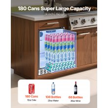 24" Outdoor Beverage Fridge Cooler 150QT Beer Refrigerator Indoor Outdoor