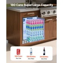 24" Outdoor Beverage Fridge Cooler 150QT Beer Refrigerator Indoor Outdoor