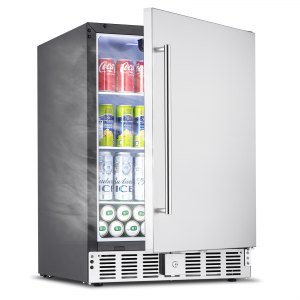 VEVOR 24 inch Indoor/Outdoor Beverage Refrigerator, 185QT Undercounter or Freestanding Beverage Fridge, 175 Cans Built-in Beer Fridge with Metal Plate Body for Residential Home Bar Commercial Use | VEVOR US