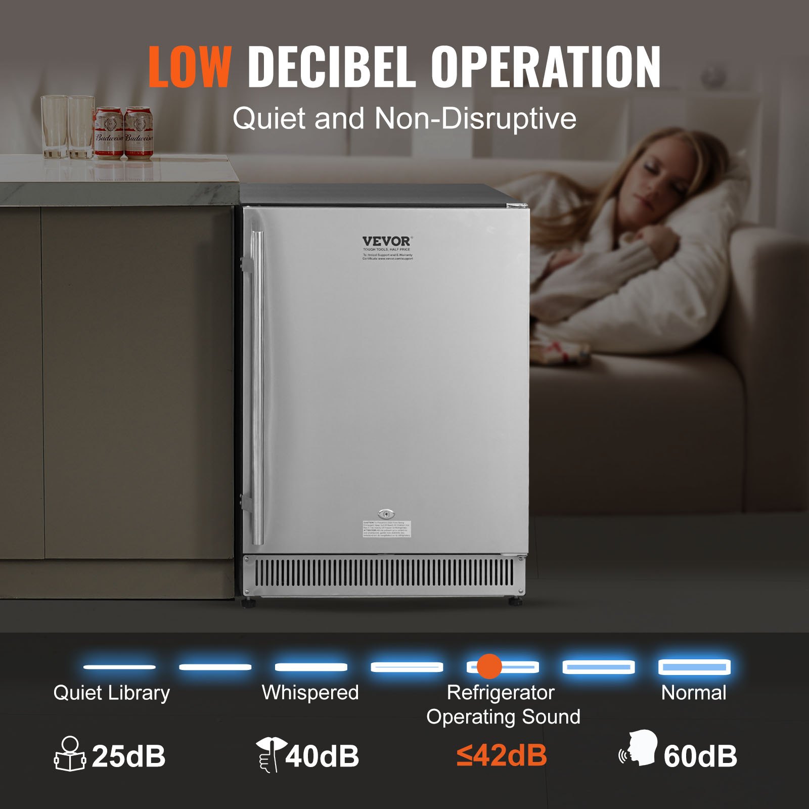 24 inch Indoor/Outdoor Beverage Refrigerator, 185QT Undercounter or Freestanding Beverage Fridge, 175 Cans Built-in Beer Fridge with Metal Plate Body for Residential Home Bar Commercial Use 24 inch Indoor/Outdoor Beverage Refrigerator, 185QT Undercounter or Freestanding Beverage Fridge, 175 Cans Built-in Beer Fridge with Metal Plate Body for Residential Home Bar Commercial Use