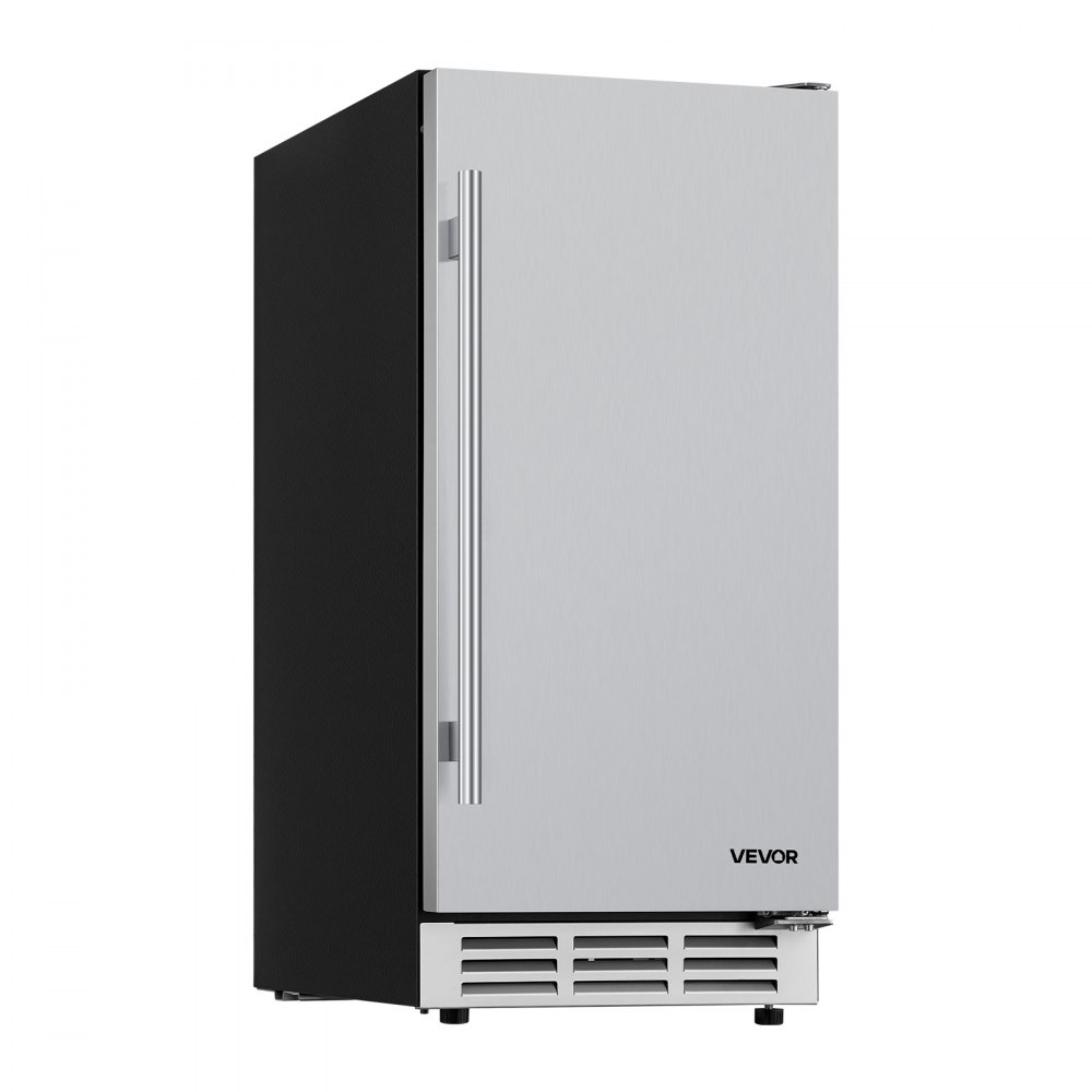 VEVOR Outdoor Beverage Refrigerator, 15 Inch Undercounter Drink Fridge, 304 Stainless Steel Door, 3.0 Cu. Ft, Hold 94 Cans, Powerful Cooling System, Built-in / Freestand Cooler, Home Bar & Patio