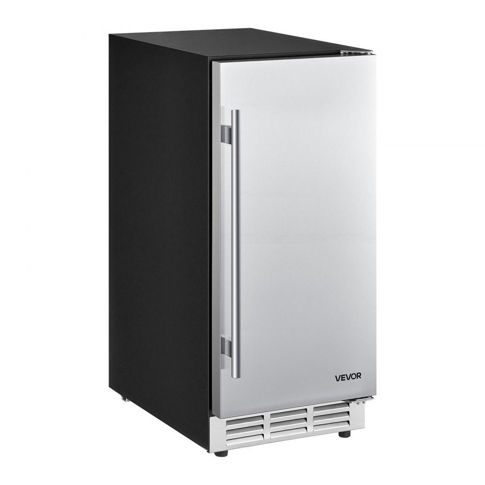VEVOR Outdoor Beverage Refrigerator, 15 Inch Undercounter Drink Fridge, 304 Stainless Steel Door, 3.0 Cu. Ft, Hold 94 Cans, Powerful Cooling System, Built-in / Freestand Cooler, Home Bar & Patio