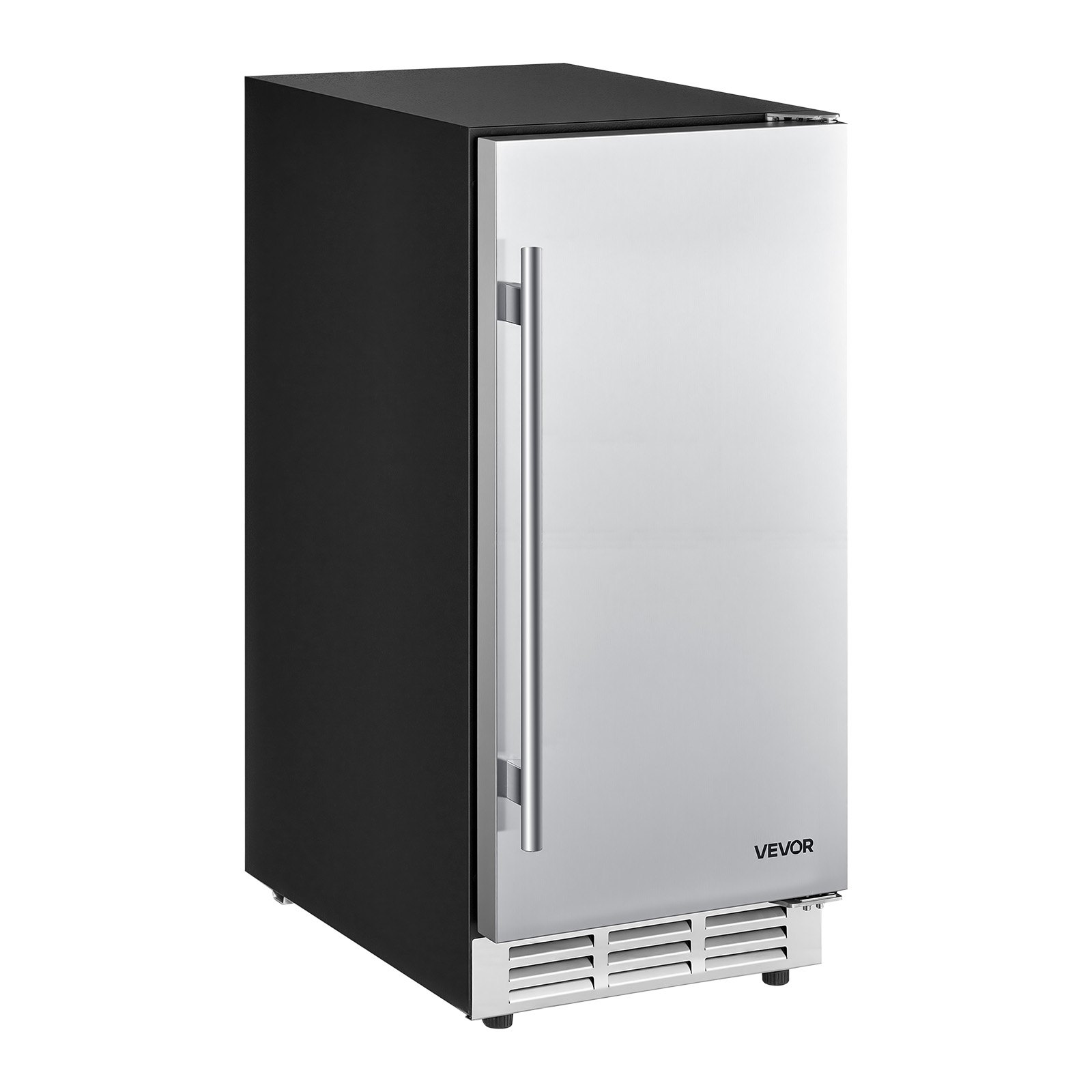 VEVOR Outdoor Beverage Refrigerator, 15 Inch Undercounter Drink Fridge, 304 Stainless Steel Door, 3.0 Cu. Ft, Hold 94 Cans, Powerful Cooling System, Built-in / Freestand Cooler, Home Bar & Patio