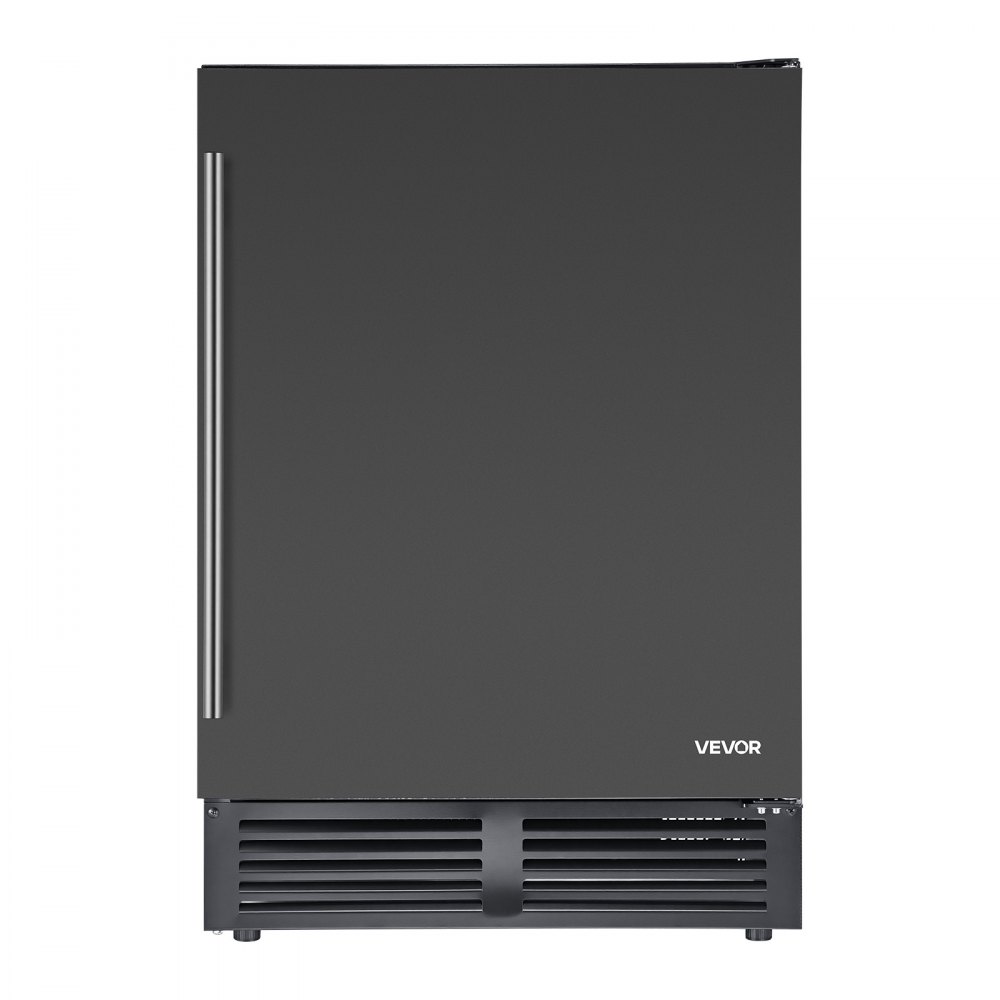 VEVOR Beverage Refrigerator, 24 Inch Under Counter Drink Fridge, Black, Hold 180 Cans, 5.0 Cu. Ft, Built-in / Freestand Cooler, Powerful Quiet Cooling System, 3 Shelves, Home Kitchen & Bar